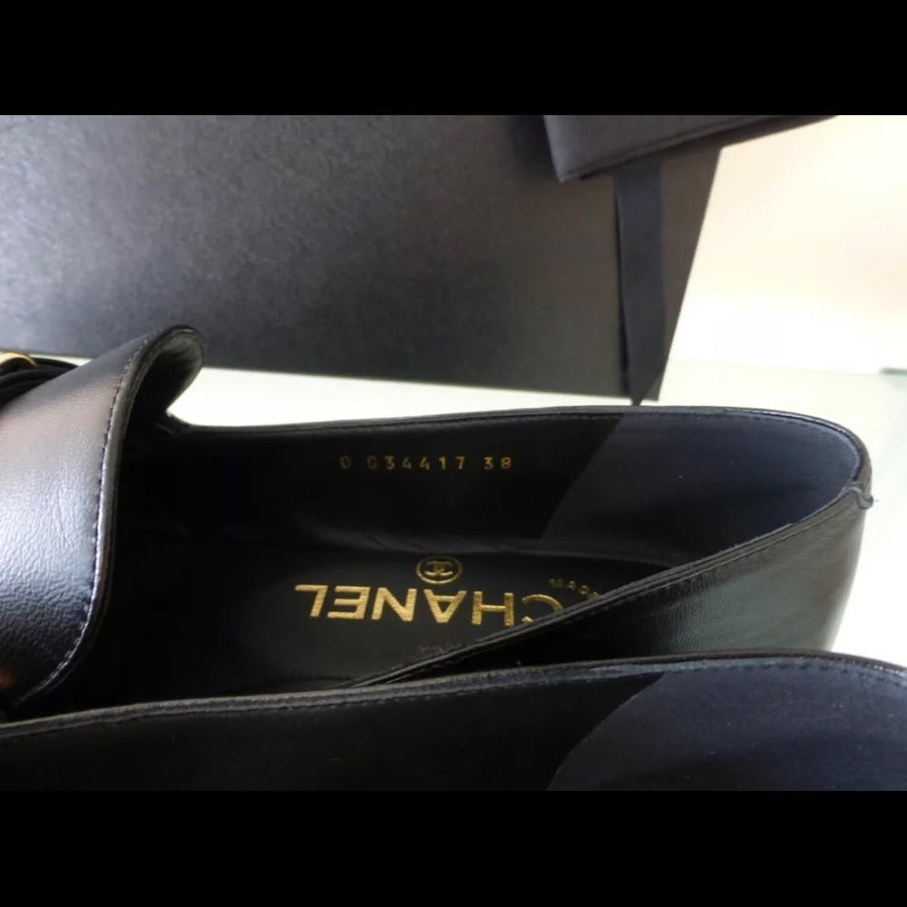 NIB CHANEL Loafers dress SHOES w/dust bag sz 38 Italy AUTHENTIC - Picture 9 of 12